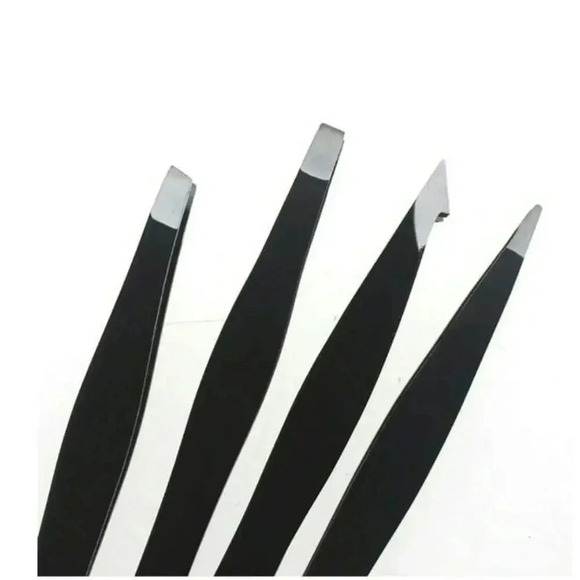 4 Tip Tweezer Set Stainless Steel Precision Tweezers Pluckers Eyebrow Shaping 4 - Picture 1 of 4